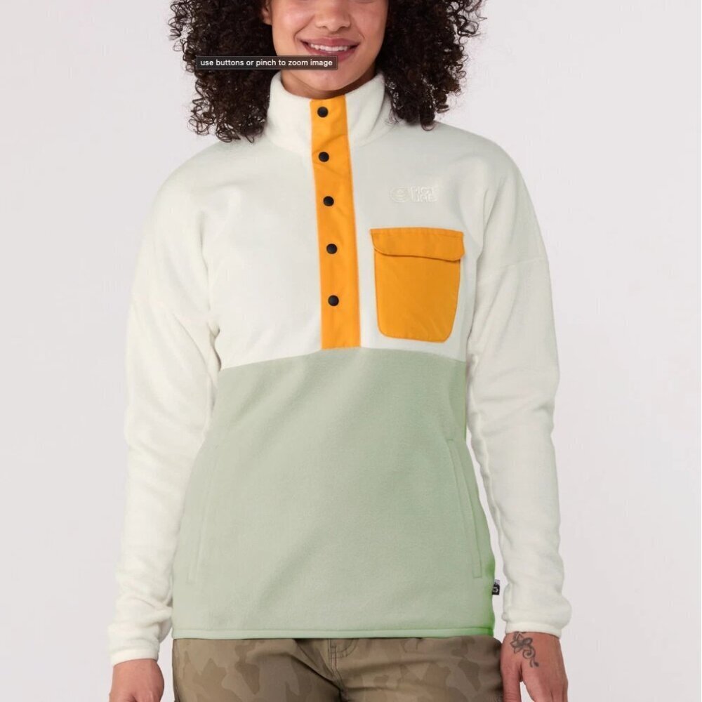 NWT Picture Organic Arcca White Fleece Pullover Jacket - Picture 4 of 9